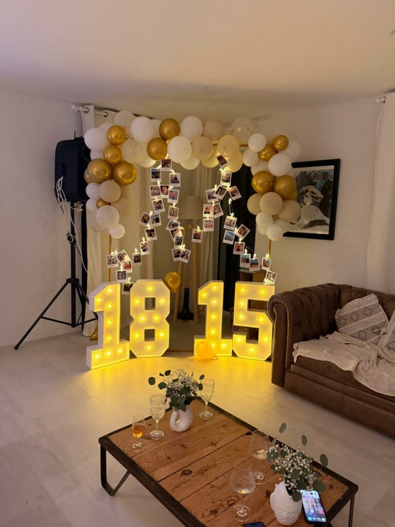 Décoration intérieure fête d'anniversaires